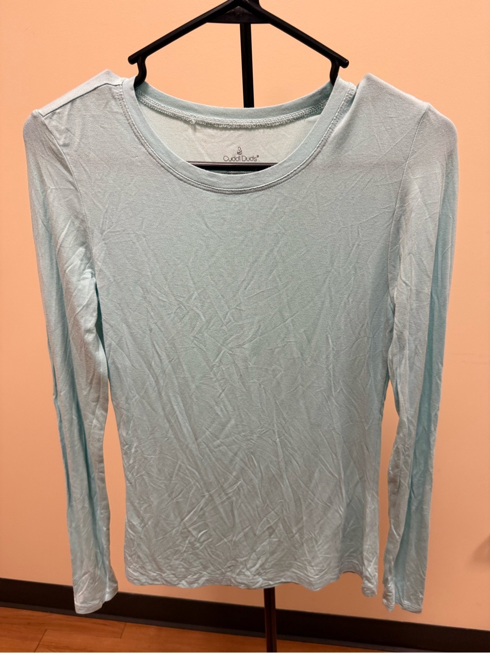 Cuddl Duds Softwear Pale Blue Long Sleeve - S